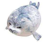 KUKUShining Lindo Juguete De Peluche De Foca, Peluche Kawaii Regordete Ideal For Regalar A Niños Y Niñas Cumpleaños Y Navidad(Blue,25cm/9.8in)