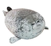 KUKUShining Lindo Peluche De Foca, Suave Y Regordete Almohada De Peluche Kawaii For Regalar A Niños Cumpleaños Y Navidad(Gray,60cm/23.6in)