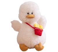 KUKUShining Pato De Peluche, Suave Y Tierno Muñeco De Peluche con Bolsa Patito Esponjoso Adorable Compañero For Niños(White,40cm/15.7in)