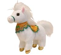 KUKUShining Peluche De Caballo, Suave Muñeco De Peluche De Poni con Pelo Esponjoso Ideal para Decoración De Interiores Y Exteriores(White,50cm/19.7in)