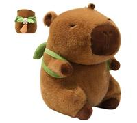 KUKUShining Peluche De Capibara, Muñeco De Peluche Suave con Helado Coco Vacaciones Capibaras Adorable para Coleccionar(Brown,30cm/11.81in)