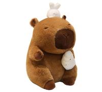KUKUShining Peluche De Capibara, Muñeco De Peluche Suave con Helado Coco Vacaciones Capibaras Adorable para Coleccionar(White,30cm/11.81in)