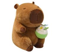 KUKUShining Peluche De Capibara, Muñeco De Peluche Suave con Helado Coco Vacaciones Capibaras Adorable para Coleccionar(Green,22cm/8.7in)