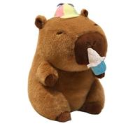 KUKUShining Peluche De Capibara, Muñeco De Peluche Suave con Helado Coco Vacaciones Capibaras Adorable para Coleccionar(Blue,22cm/8.7in)