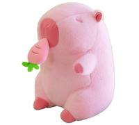 KUKUShining Peluche De Carpincho, Lindo Suave Muñeco De Peluche con Boca De Fruta Que Se Puede Tirar De Carpincho Rosa Esponjoso Juguete for Niños(Carrot,50cm/19.7in)