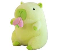 KUKUShining Peluche De Carpincho, Lindo Suave Muñeco De Peluche con Boca De Fruta Que Se Puede Tirar De Carpincho Rosa Esponjoso Juguete for Niños(Greenstrawberry,30cm/11.8in)