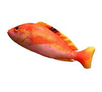 KUKUShining Peluche De Pez Marino, Pescado De Mar Dorado Almohada Suave Muñeco Realista De Pez Juguete De Peluche Adornos Decorativos(Red,70cm/27.6in)
