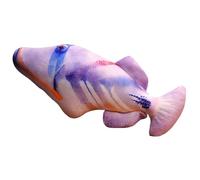 KUKUShining Peluche De Pez Marino, Pescado De Mar Dorado Almohada Suave Muñeco Realista De Pez Juguete De Peluche Adornos Decorativos(Purple,70cm/27.6in)