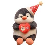 KUKUShining Peluche De Pingüino, Adorable Juguete De Peluche De Pingüino con Corazón Almohada Abrazar Regalo for Cumpleaños Y San Valentín(25cm/9.8in)