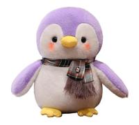 KUKUShining Peluche De Pingüino, Muñecos Pingüinos De Peluche Suaves Adorables con Bufanda Regalos para Amantes De Los Peluches(Purple,30cm/11.8in)