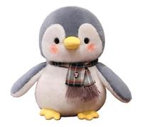 KUKUShining Peluche De Pingüino, Muñecos Pingüinos De Peluche Suaves Adorables con Bufanda Regalos para Amantes De Los Peluches(Gray,22cm/8.66in)