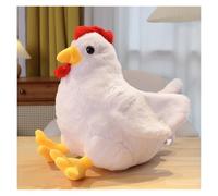 KUKUShining Peluche de Pollo, Cojín Decorativo Suave para Niños, Regalo de Cumpleaños y Navidad (White,40cm/15.7in)