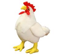 KUKUShining Peluche De Pollo, Gallo Realista Muñeco De Pollito De Peluche Suave Almohada Compañero De Juegos Decoración para El Hogar(White,20cm/7.8in)