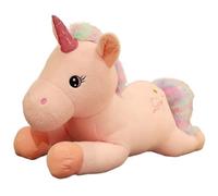 KUKUShining Peluche De Unicornio, Adorable Animal Juguetes De Peluche Unicornios Arcoíris Suaves Almohada Abrazable Muñeca Compañero De Juego Acogedor(Pink,50cm/19.7in)