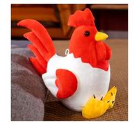 KUKUShining Peluche Gallina Adorable, Juguete Suave para Niños Adultos Regalo Cumpleaños Navidad Decoración Fiesta Detalles Realistas(Red,30cm/11.8in)