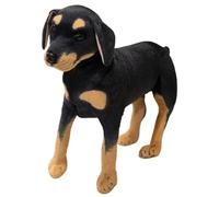 KUKUShining Perro Peluche, Simulación Cachorro Rottweiler Animales Dibujos Animados Juguete Suave for Niñas Sofá Cumpleaños(25cm/9.8in)