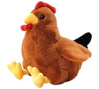 KUKUShining Pollo Peluche, Peluches Dibujos Animados Muñecos Almohada Gallo Suave Juguete para Regalo Decoración Granja(Brown,30cm/11.81in)