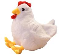 KUKUShining Pollo Peluche, Peluches Dibujos Animados Muñecos Almohada Gallo Suave Juguete para Regalo Decoración Granja(White,40cm/15.7in)
