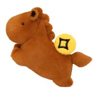 KUKUShining Pony Peluches, Lindos Muñecos Caballo Dibujos Animados Almohada Suave for Dormir con Decoración Regalos Cumpleaños(Brown)