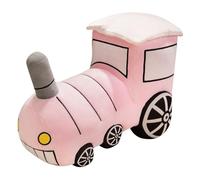 KUKUShining Tren De Peluche, Coche De Peluche Suave Bonito Juguete De Locomotora De Tren Almohada para Decoración De Dormitorio Y Oficina(Pink,35cm/13.8in)