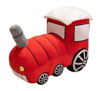 KUKUShining Tren De Peluche, Coche De Peluche Suave Bonito Juguete De Locomotora De Tren Almohada para Decoración De Dormitorio Y Oficina(Red,40cm/15.7in)