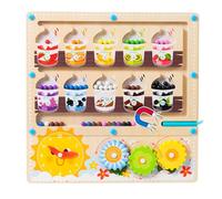 KUKUTrue® Juguetes Montessori 2 3 4 5 6, Juegos Niños 2 Años, Juegos Niños 3 Años, Laberinto Magnetico, Montessori Juguete Magnetico de Madera, Regalo Niño Niña 2-6