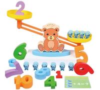 KUKUTrue Juguetes Montessori 3 4 5 Años, Balanza Matemática, Juguete de Madera, Juguetes Educativos, Montessori 3 Años, Regalo Niño Niña 3-5 Años