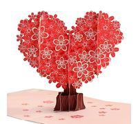 KUKUTrue® Tarjeta Pop Up 3D Árbol de Flores de Corazón, Tarjeta Cumpleaños Pop Up Mujeres, Tarjetas Boda, Tarjetas Recuperación, para Mujeres Novia Madre Hija Hermana Abuela