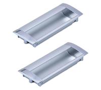 KUKUUU 2 manijas ocultas de aleación de aluminio para puertas, armarios, cajones, armarios (curvados, distancia del agujero de 96 mm)