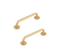 KUKUUU 2 manijas para puerta corredera de granero (doradas, 96 mm)