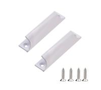 KUKUUU 2 tiradores de puerta corredera para puerta de balcón, cajón de aleación de aluminio (paquete de 2 unidades), color blanco