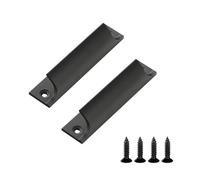 KUKUUU 2 tiradores de puerta corredera para puerta de balcón, cajón, manija de aleación de aluminio (paquete de 2 unidades), color negro