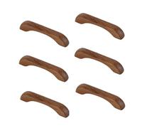 KUKUUU 6 tiradores de madera para cajones de gabinete (tipo puente de 96 mm)