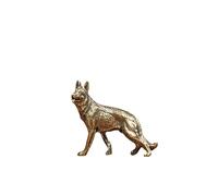 KUKUUU Figura de Perro de latón Hecha a Mano, Modelo de Estatua, Escultura, decoración for el hogar y la Oficina.(Wolf Dog)