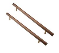 KUKUUU Paquete de 2 tiradores de madera for puertas de armarios y cajones. Herrajes for muebles.(224mm)