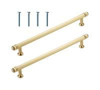 KUKUUU Paquete de 2 tiradores para cajones (cobre cepillado de 128 mm)