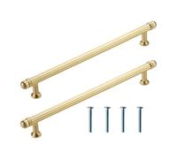 KUKUUU Paquete de 2 tiradores para cajones (cobre cepillado de 96 mm)