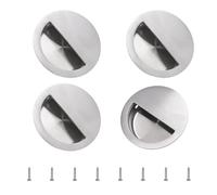 KUKUUU Paquete de 4 tiradores de puerta invisibles empotrados con tirador lateral.(Silver,50MM_4PCS)