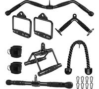 KUKUVI LAT - Accesorios de Barra de tracción, Accesorios de máquina de Cable para Gimnasio en casa, Equipo de Cuerda de tríceps, Equipo de Levantamiento de Peso y Ejercicio de Potencia para