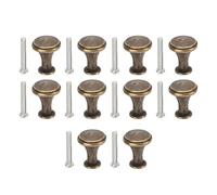 Kukyller 10 sets Manijas de un solo agujero, manijas de gabinete de cocina cajones de aleación de zinc tiradores de gabinete para cajón de tocador (Color bronce)