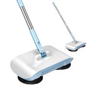 Kukyller 2 in 1 Vacuum Broom Floor Sweeper Carpet Sweeper Hand Push Vacuum Cleaner 2 in 1 Vacuum Cleaner Manual Vacuum Sweeper (with One Cloth)