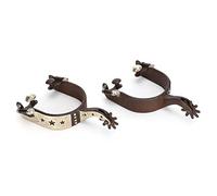 Kukyller 2 Piezas de espuelas Occidentales, Escultura Manual, Elegantes espuelas de Botas de Vaquero de Acero con bajo Contenido de Carbono para Hombres y Mujeres, Competencia Ecuestre,