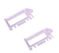 Kukyller 2pcs Needle Crochet View Sizer, Sweater Knitting Needle Crochet Hook Gauge Measuring Weaving Auxiliary Tool for Measurement
