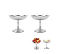Kukyller 2Pcs Stainless Steel Ice Cream Bowl,Stainless Steel Dessert Cup,Metal Dessert Salad Cup Reusable Fruit Candy Container for Home Kitchen Restaurant