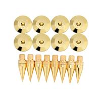 Kukyller 8 Paar 6 36 mm reines Kupfer Lautsprecher Spike Isolation Füße Matte Lautsprecher Spike Pad für Lautsprecher Verstärker CD-Player Plattenspieler Chassis Instrument