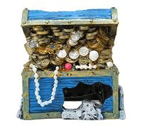 Kukyller Aquarium Treasure Chest Ornament Resin Fish Aquarium Treasure Box Resin Aquarium Treasure Chest Pirate Treasure Chest Funny Fish Aquarium Decor
