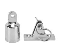 Kukyller Bimini Top Hardware Bisagra de Cubierta y Tapa de Extremo de Ojo Piezas Superiores de Bimini de Alta Resistencia Tapa de Extremo de Ojo Superior Bimini de Acero Inoxidable 22 mm