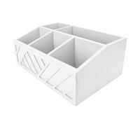 Kukyller Coffee Bar Organizer, Coffee Station Organizer Versatile Pod Holder with Dividers Large Capacity Sugar Packet (White)
