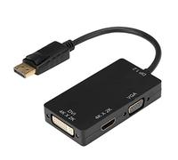 Kukyller Convertidor de señal multipuerto de Entrada Displayport, Cable de Transferencia de señal DP a VGA DVI Línea de conversión de señal de Interfaz múltiple de sincronización de Audio