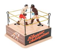 Kukyller Decoración de Boxeo de Hojalata, Boxeadores Que Luchan en el Ring, Adornos, Juguete de Boxeo Vintage, Mecanismo de Relojería, Exhibición de Hierro